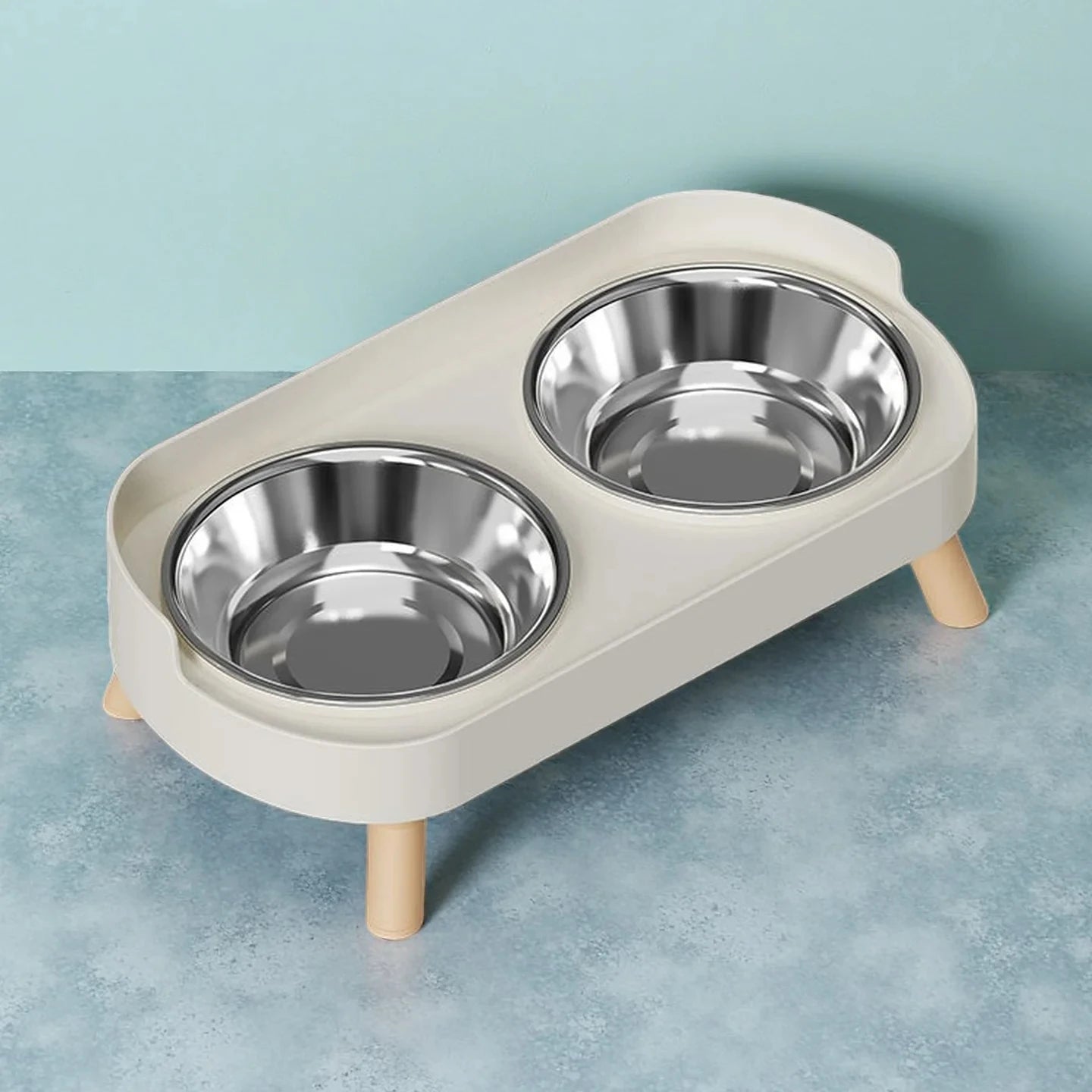 flooom™ ElevateBowl – Erhöhter Doppelnapf für Katzen & kleine Hunde