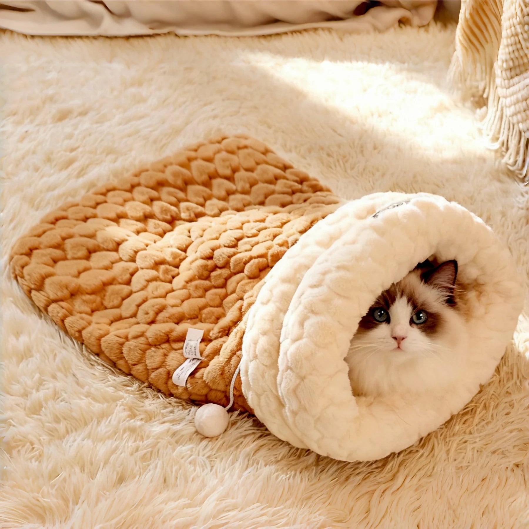 flooom™ CozyCave – Kuschelige Schlafhöhle für Katzen