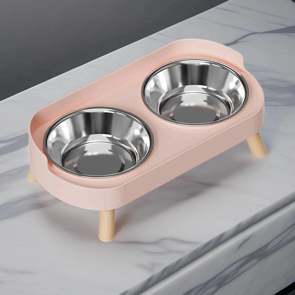 flooom™ ElevateBowl – Erhöhter Doppelnapf für Katzen & kleine Hunde