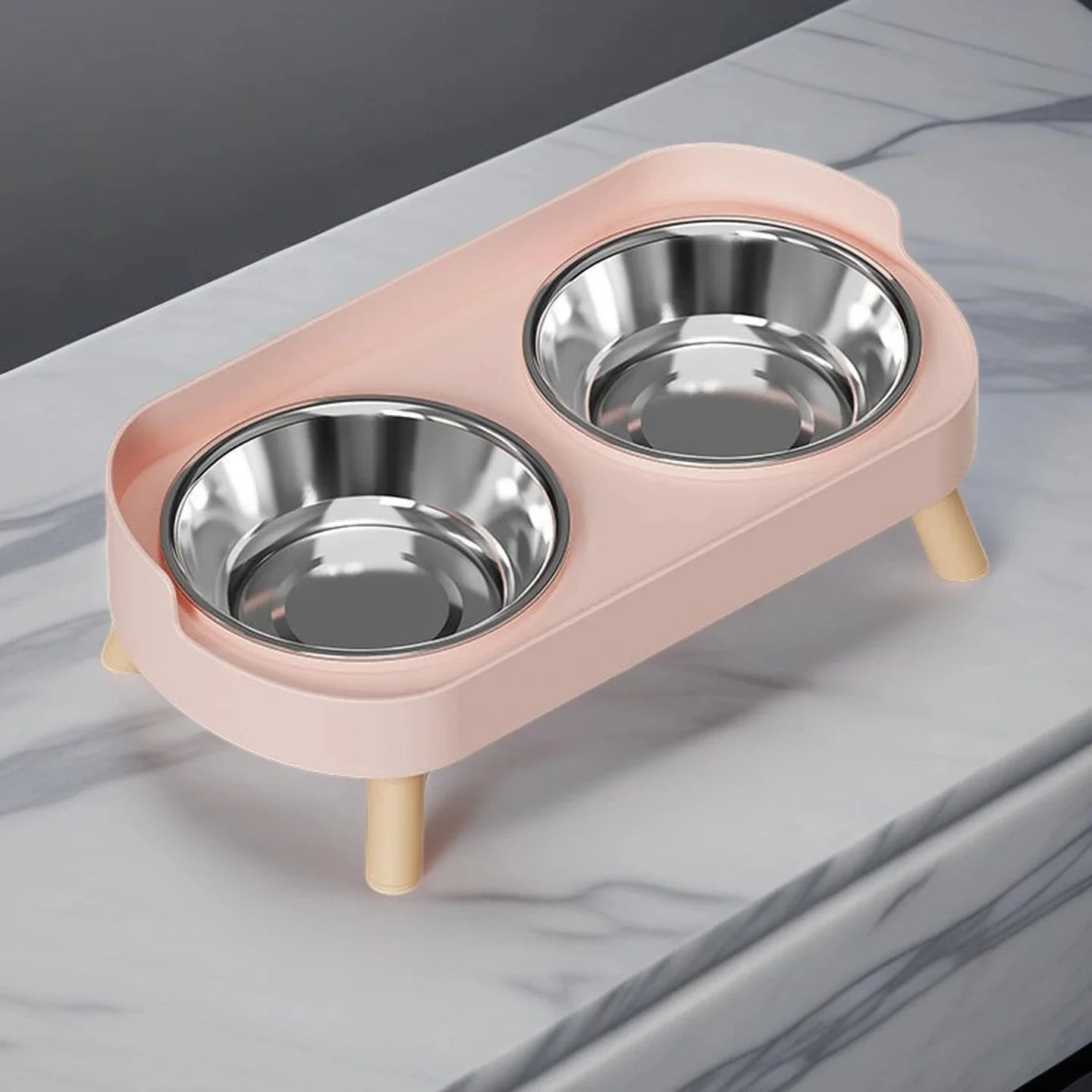 flooom™ ElevateBowl – Erhöhter Doppelnapf für Katzen & kleine Hunde