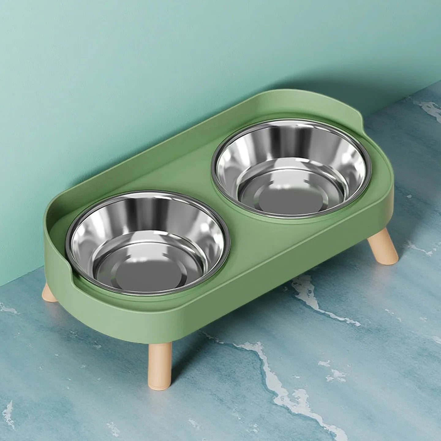 flooom™ ElevateBowl – Erhöhter Doppelnapf für Katzen & kleine Hunde