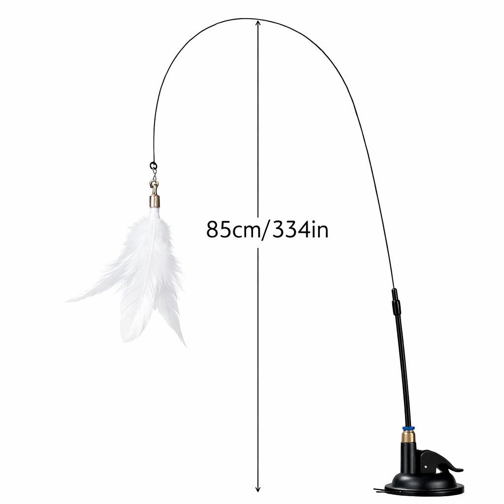 flooom™ FeatherHunt – Interaktive Katzenangel mit Saugnapf
