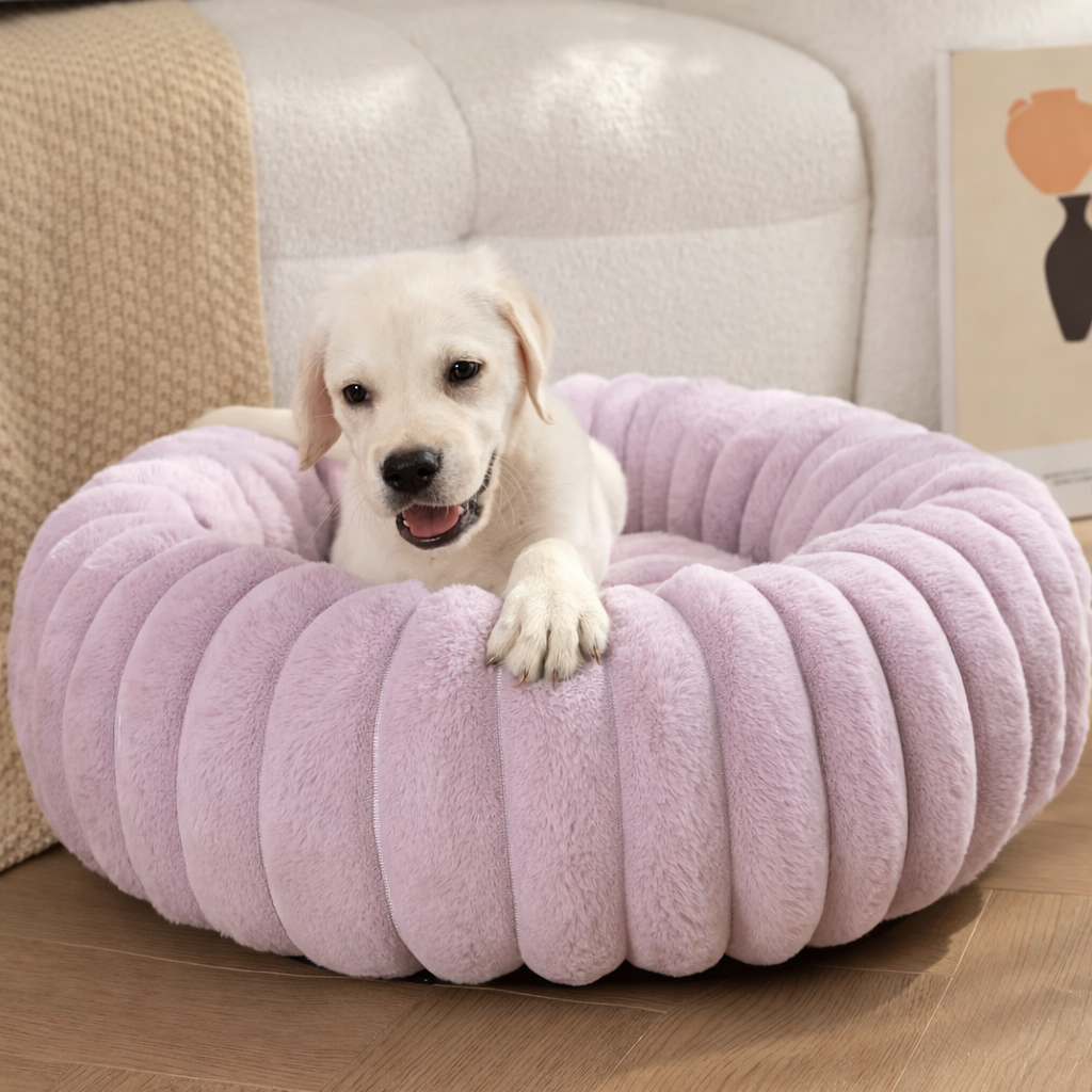 flooom™ DreamNest – Beruhigendes Donutbett für Hunde & Katzen