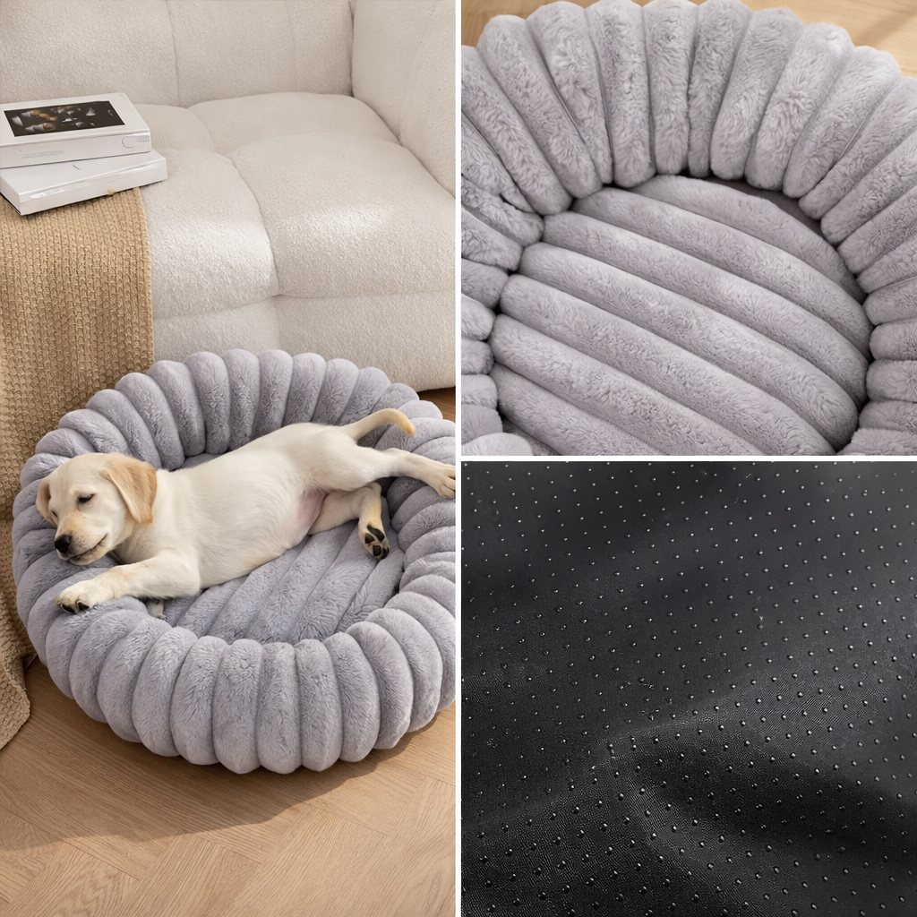 flooom™ DreamNest – Beruhigendes Donutbett für Hunde & Katzen