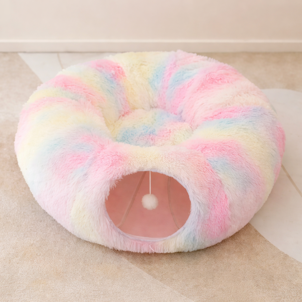 flooom™ TunnelNest – Katzenbett mit Spieltunnel